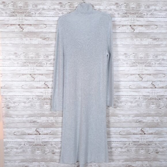 Abound Womens Sweater Dress M Turtleneck Gray 670A - Picture 2 of 4